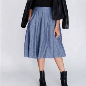 Lane Bryant Chambray skirt size 16